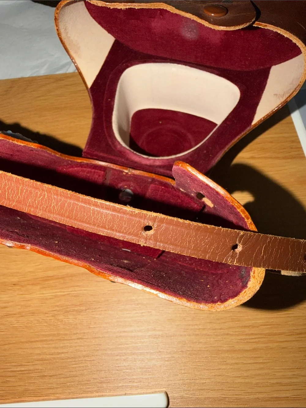 Vintage Ihagee film camera antique leather case  / strap